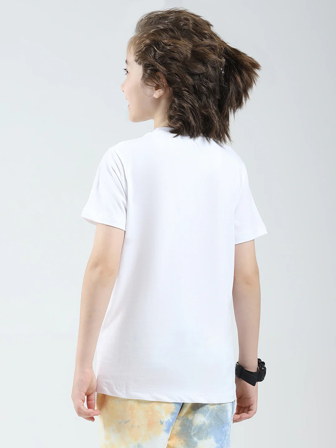 Boys White & Blue Printed Round Neck Half Sleeve T-Shirt (Pack of 2) - Image 9