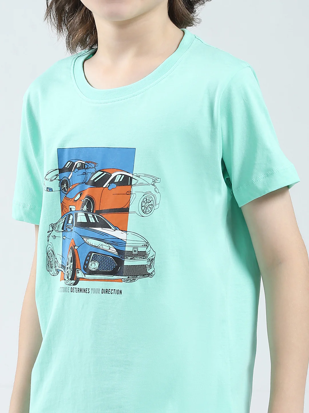 Boys White, Green & Blue Printed Round Neck Half Sleeve T-Shirt (Pack of 3) - Image 13