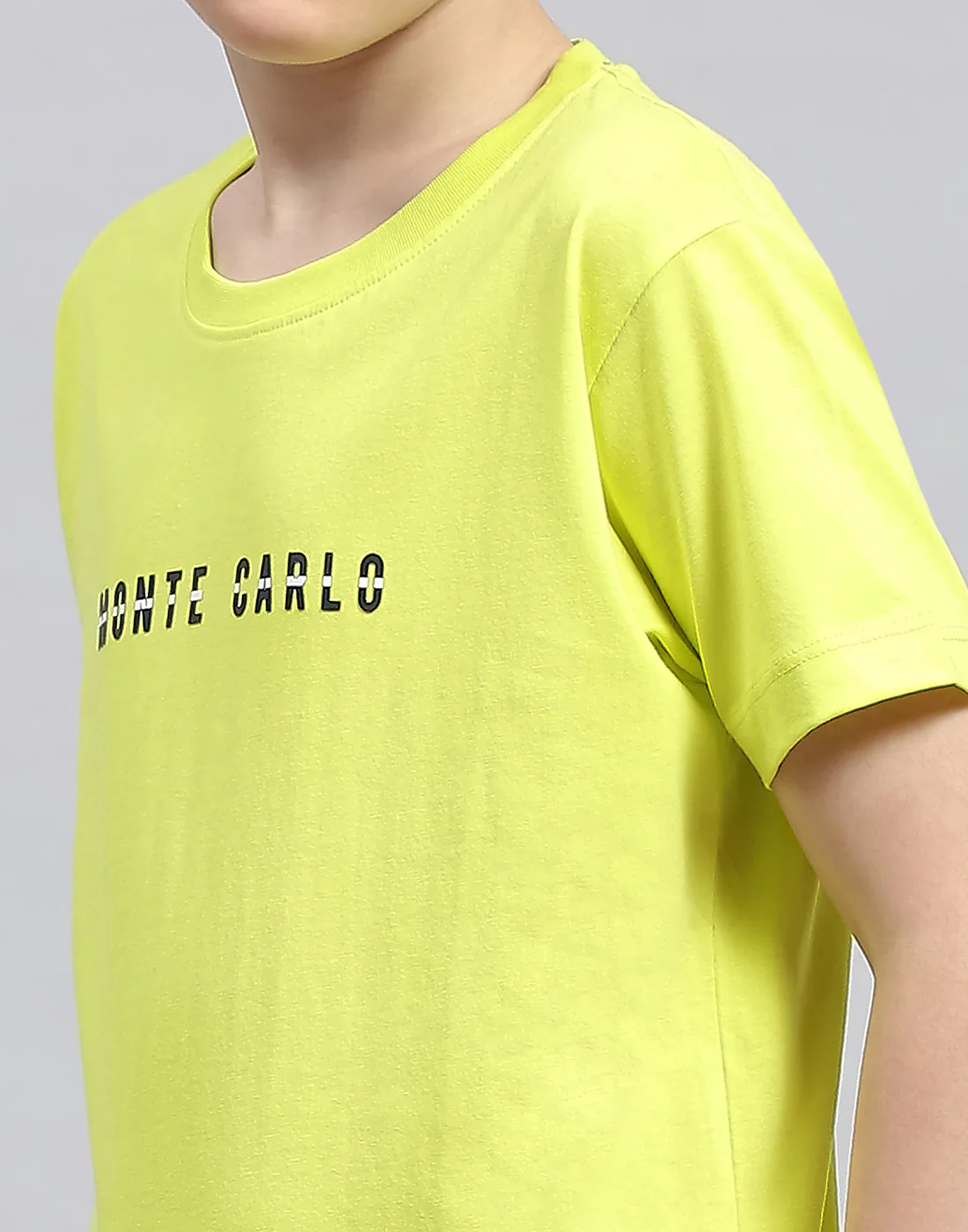 Boys Yellow Printed Round Neck Half Sleeve T-Shirt - Image 6