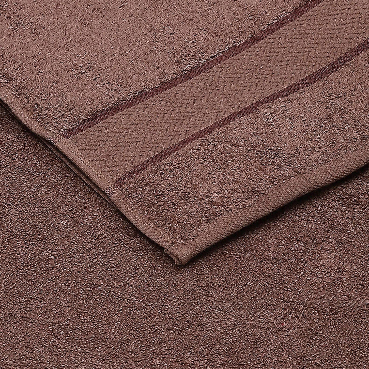 Brown Cotton 450 GSM Bath Towel - Image 3