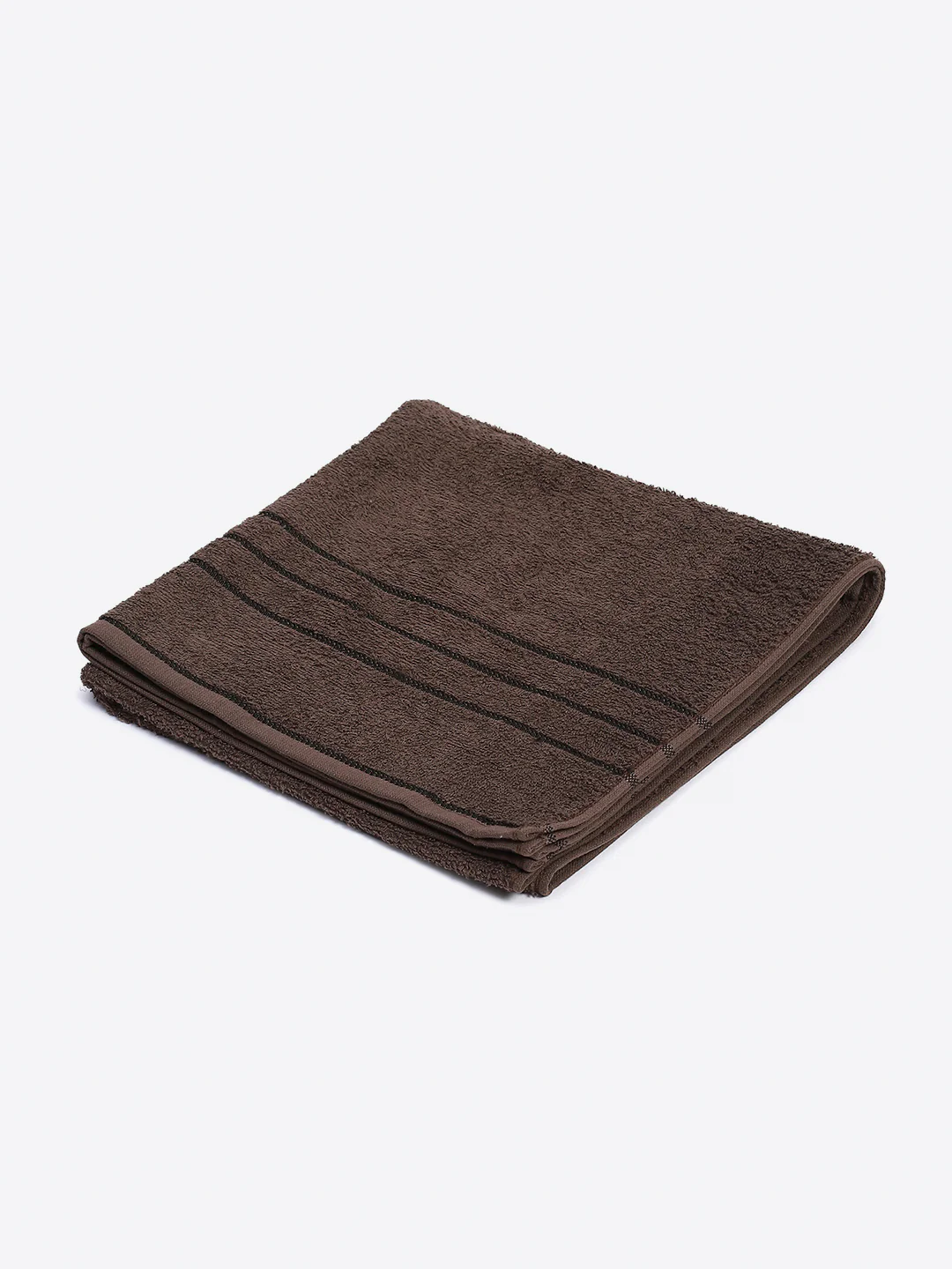 Brown Cotton Solid 350 GSM Bath Towel (Soho) - Image 2