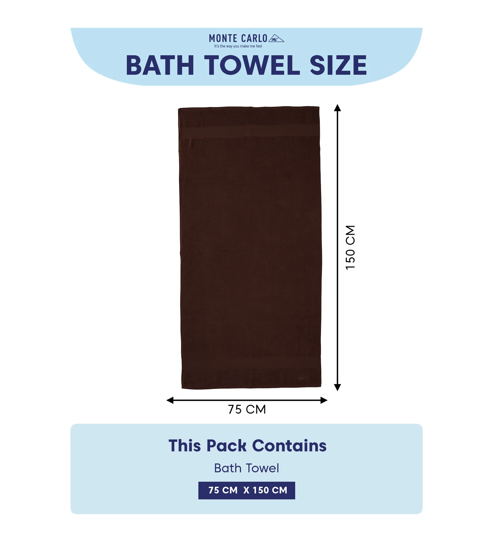 Brown Pure Cotton Solid 380 GSM Bath Towel 1 Piece (Jazz Collection) - Image 8