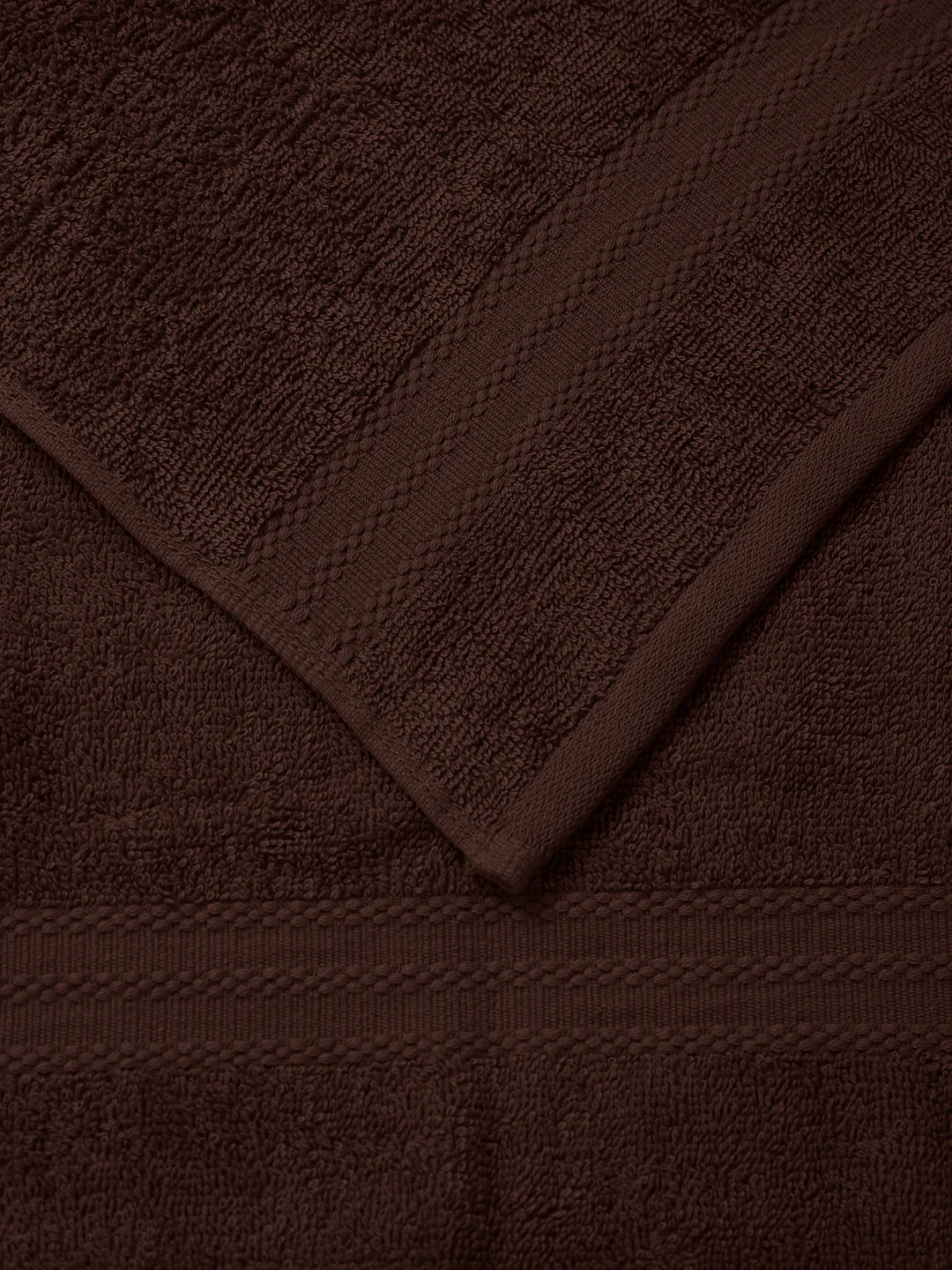 Brown Pure Cotton Solid 380 GSM Hand Towel 2 Pc Set (Jazz Collection) - Image 9