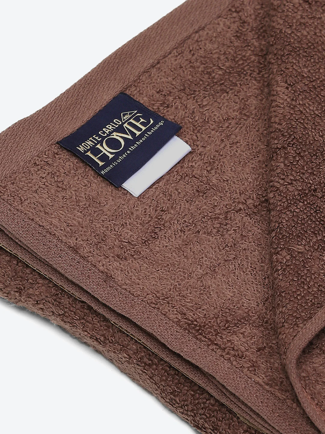 Brown Solid Pure Cotton 350 GSM Bath Towel (Oslo) - Image 4