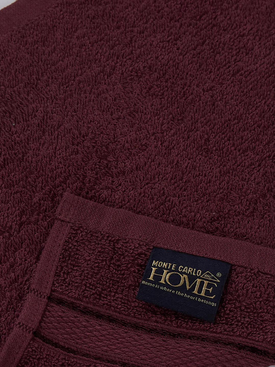 Burgundy Pure Cotton Solid 400 GSM Face Towel 4 Pc Set (Jasper Collection) - Image 5
