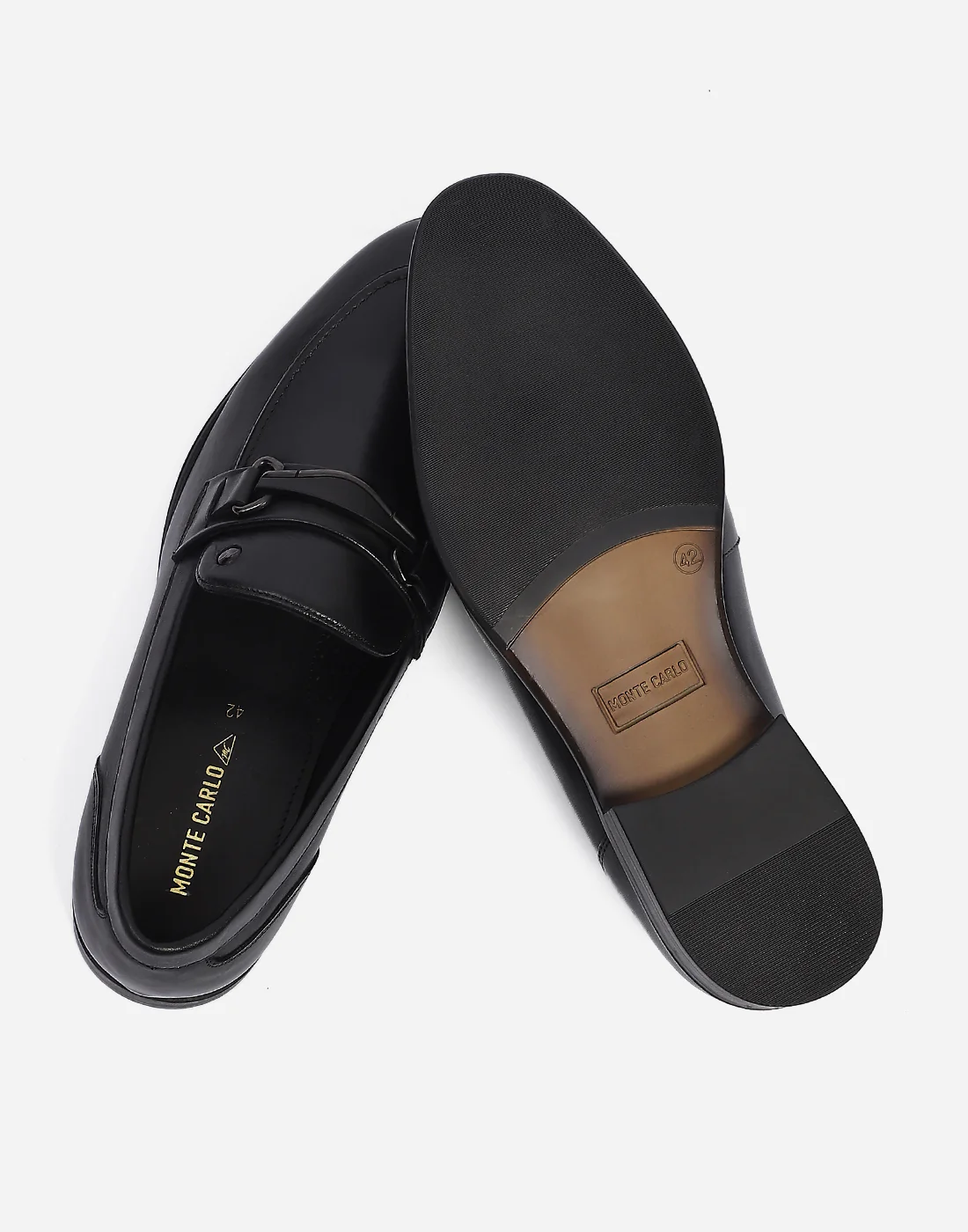Men Black Slip on Genuine Leather Loafers - Image 8