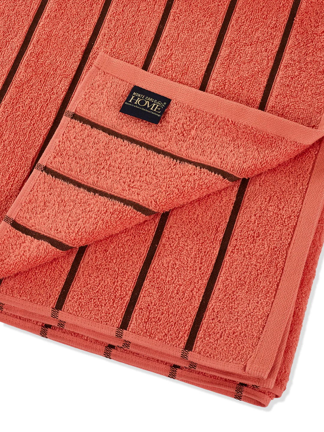 Coral & Brown 100% Cotton Solid 480 GSM Bath Towel King & Queen 2 Pc Set Gifting Box Pack - Image 11