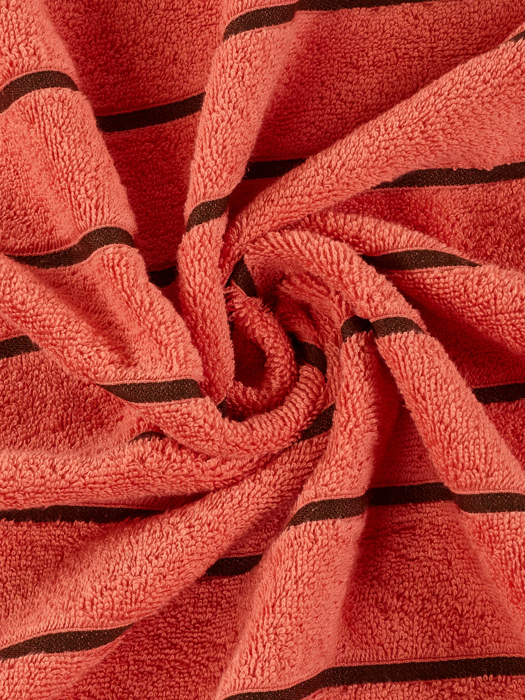 Coral & Brown 100% Cotton Solid 480 GSM Bath Towel King & Queen 2 Pc Set Gifting Box Pack - Image 13