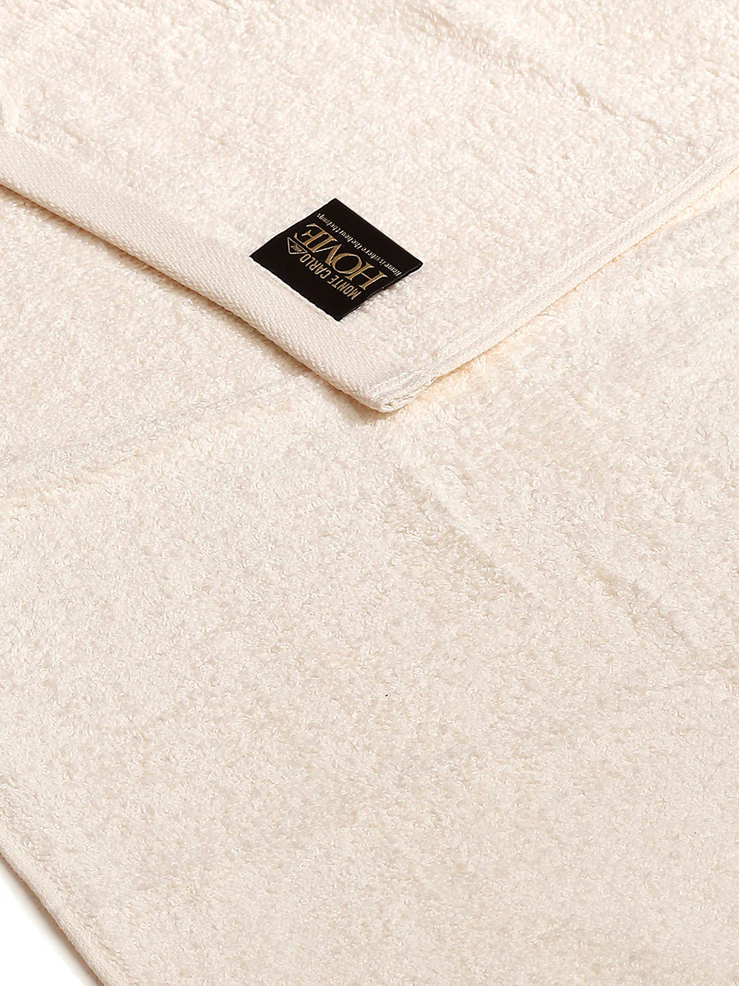 Cream Cotton Solid 350 GSM Hand Towel (Pack of 2) - Image 3