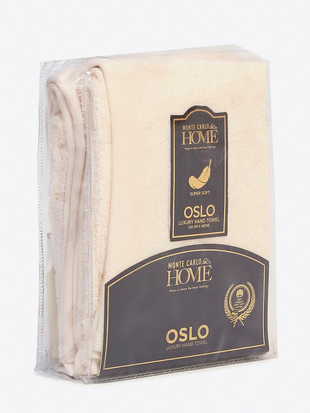 Cream Cotton Solid 350 GSM Hand Towel (Pack of 2) - Image 5