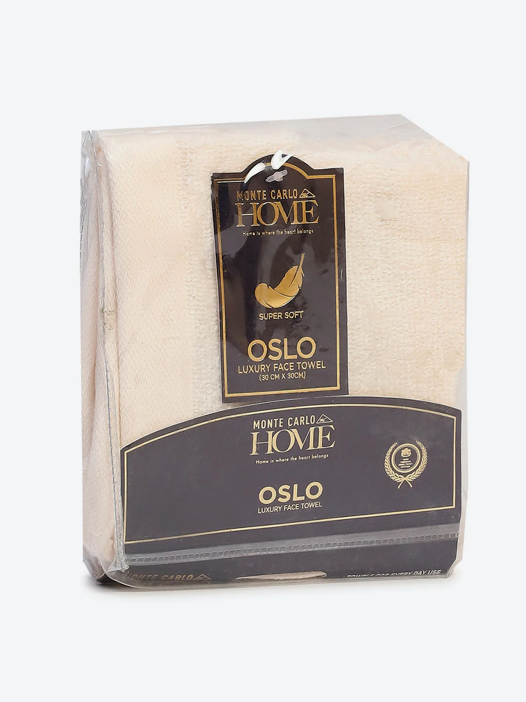 Cream Cotton Solid 600 GSM Face Towel (Pack of 4) - Image 5