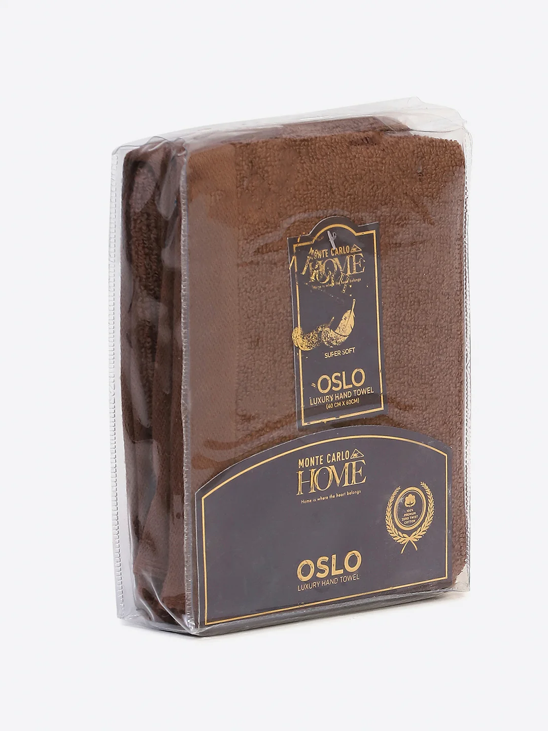 Dark Brown Cotton Solid 350 GSM Hand Towel (Pack of 2) - Image 5