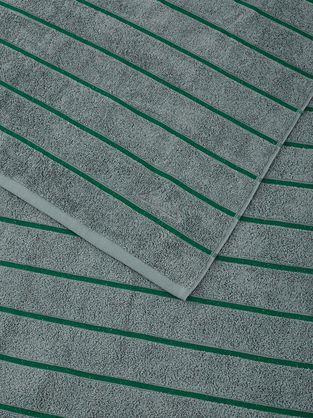 Dusty Blue & Green 100% Cotton Solid 480 GSM Bath Towel King & Queen 2 Pc Set Gifting Box Pack - Image 12