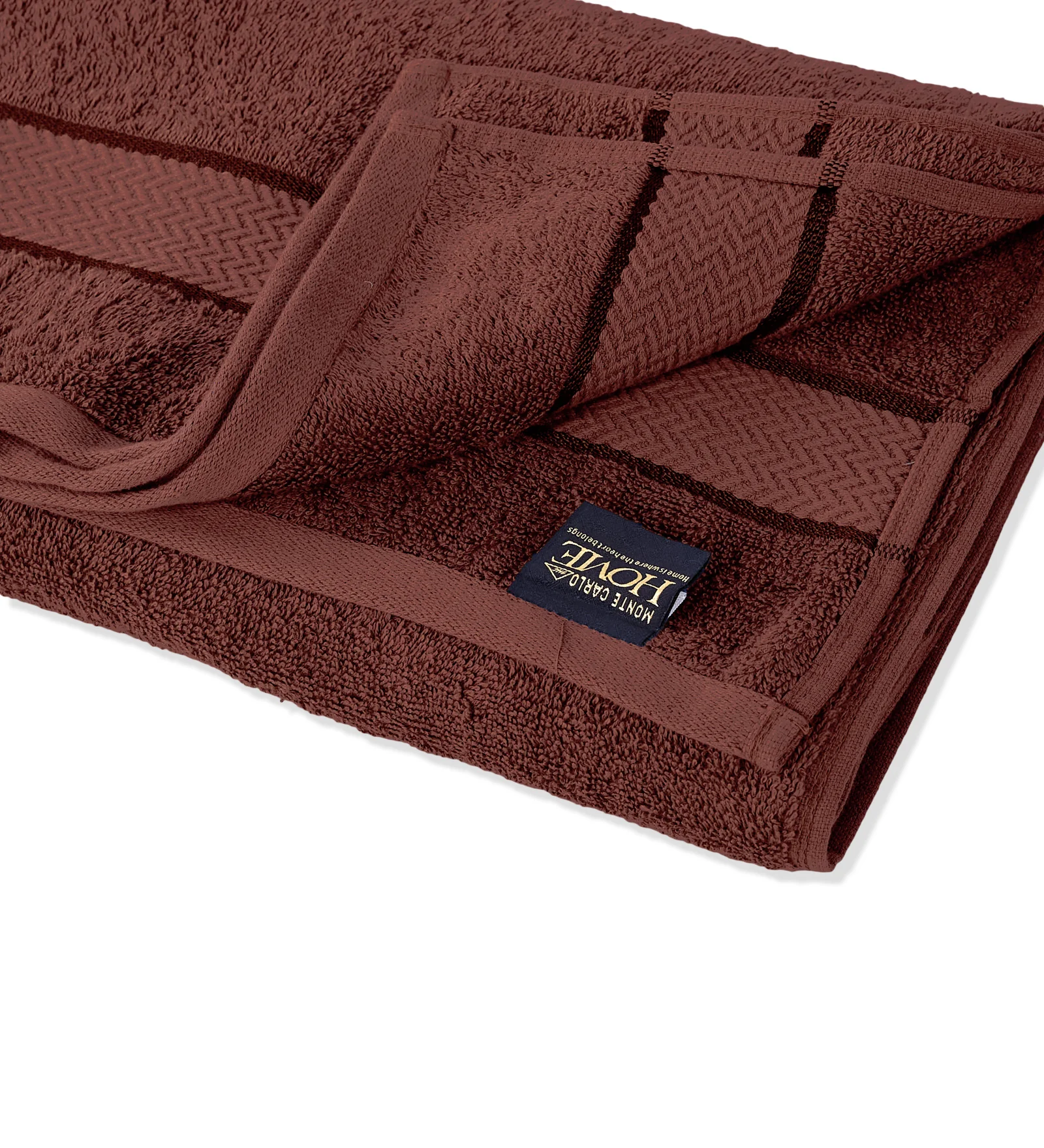 Dusty Brown Pure Cotton Solid 450 GSM Bath Towel 1 Piece (Oasis Collection) - Image 5
