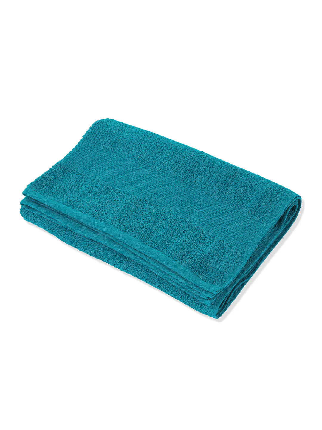 Essential Baltic Blue 100% Cotton Solid 380 GSM Bath Towel Super Charm 1 Pc Pvc Pack - Image 4
