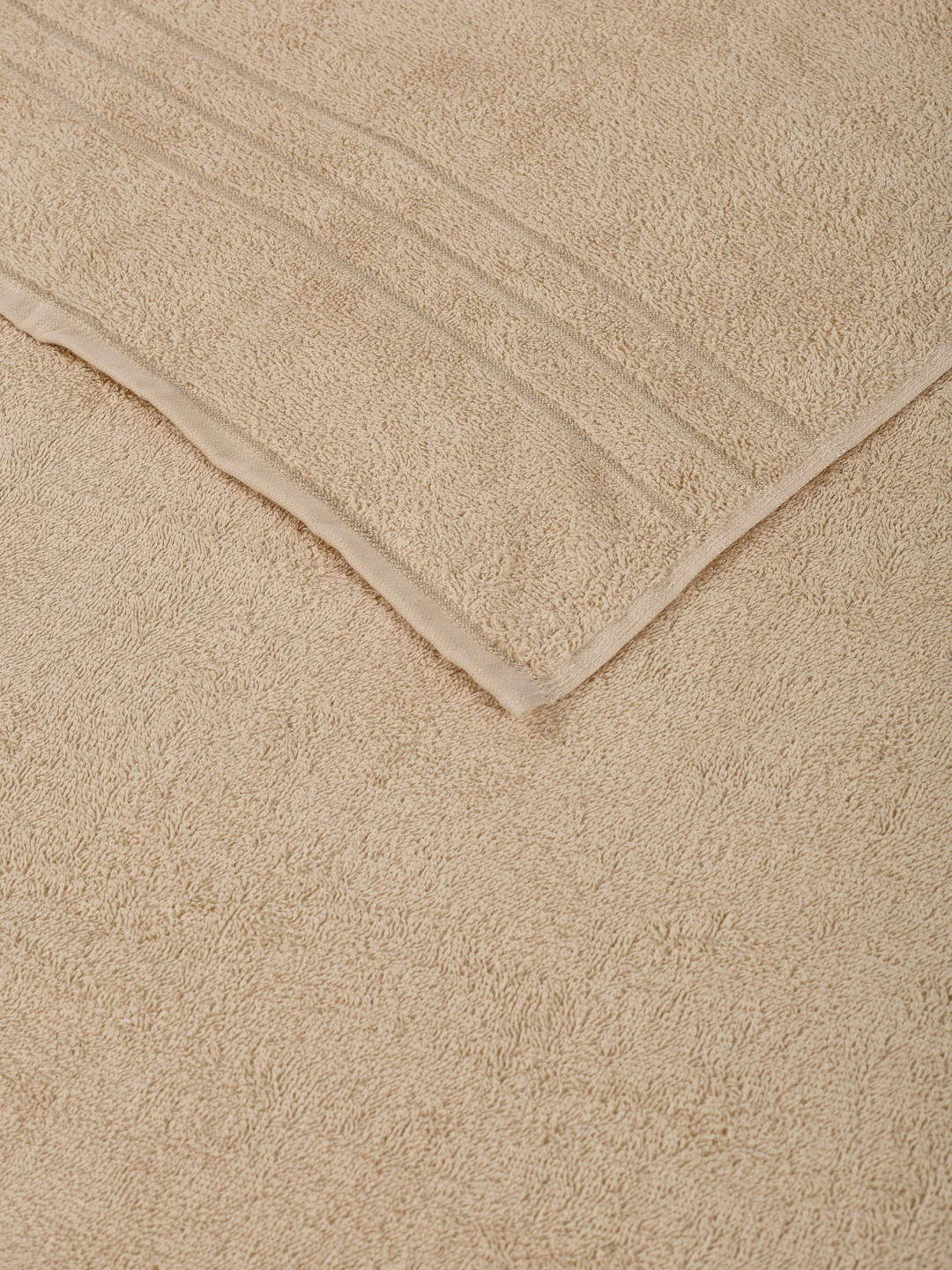 Essential Beige 100% Cotton Solid 340 GSM Bath Towel Soho 1 Pc Pvc Pack - Image 6
