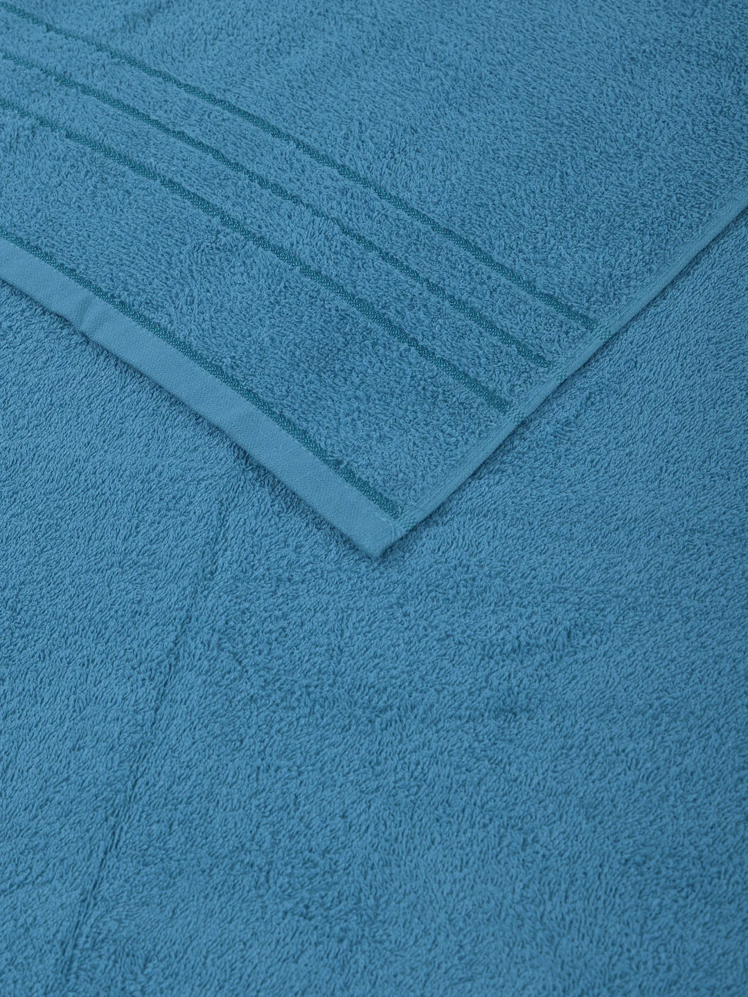 Essential Blue 100% Cotton Solid 340 GSM Bath Towel Soho Small 1 Pc Pvc Pack - Image 6