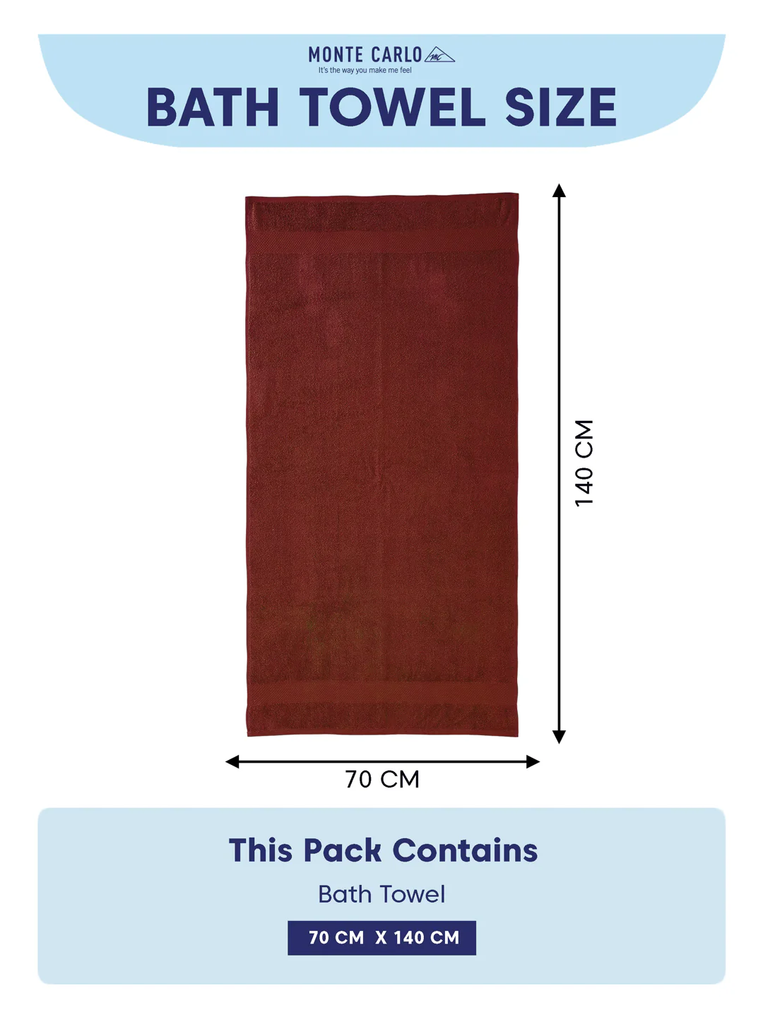 Essential Brick Red 100% Cotton Solid 380 GSM Bath Towel Super Charm 1 Pc Pvc Pack - Image 8