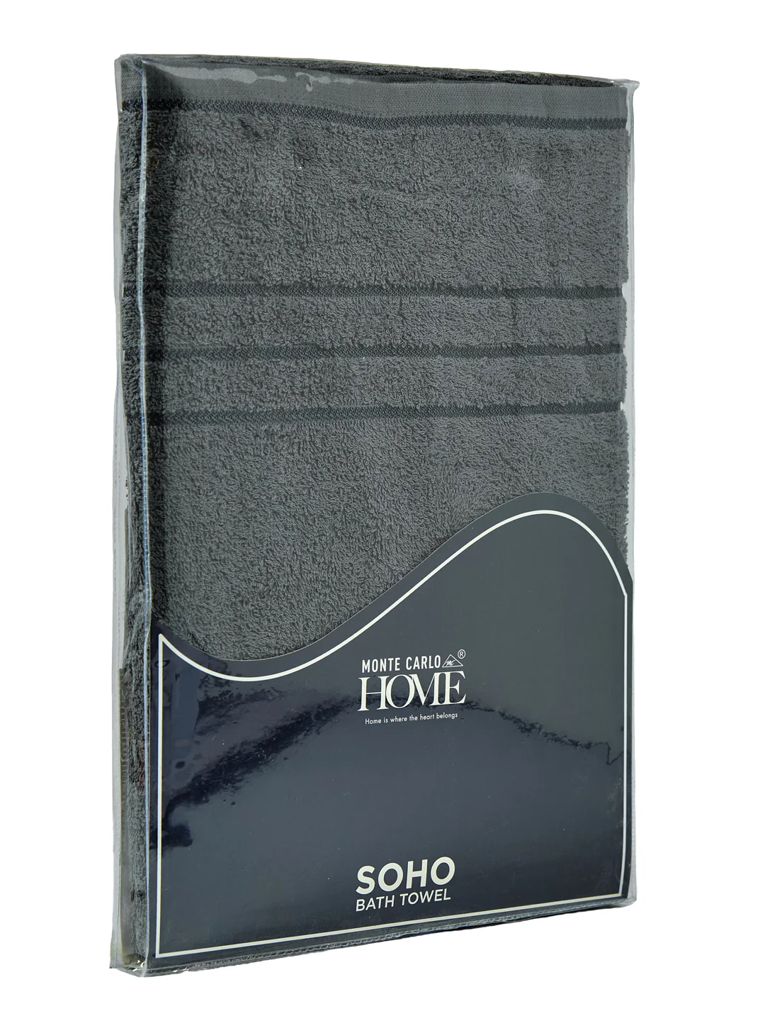 Essential Charcoal 100% Cotton Solid 340 GSM Bath Towel Soho 1 Pc Pvc Pack - Image 9