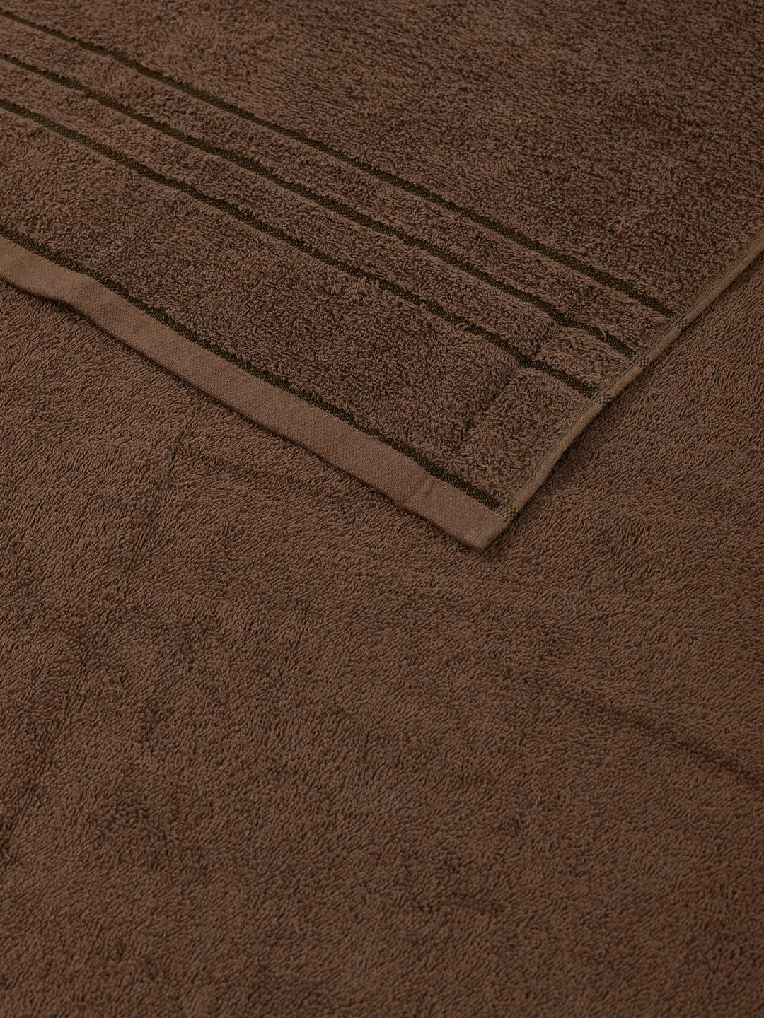 Essential Dark Brown 100% Cotton Solid 340 GSM Bath Towel Soho Small 1 Pc Pvc Pack - Image 6