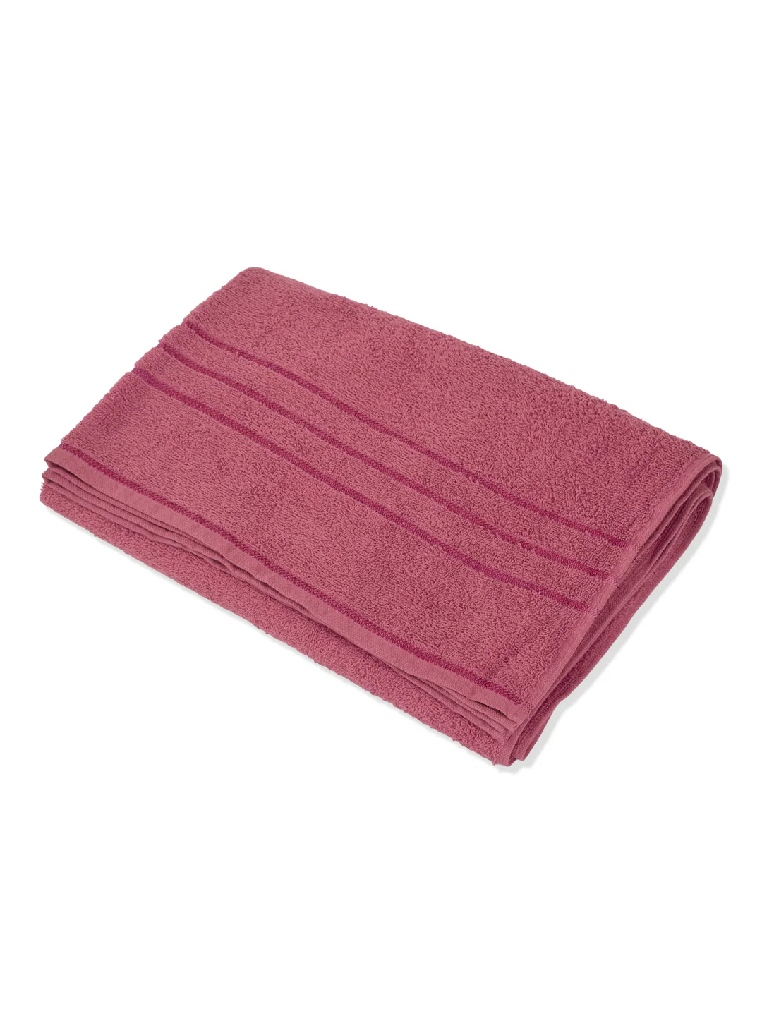 Essential Dusty Rose 100% Cotton Solid 340 GSM Bath Towel Soho 1 Pc Pvc Pack - Image 4