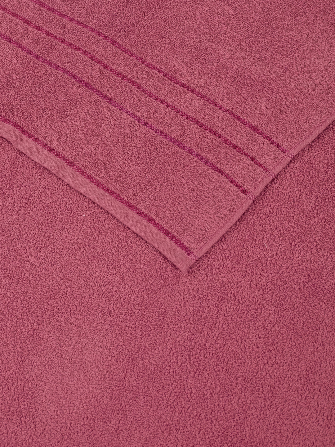 Essential Dusty Rose 100% Cotton Solid 340 GSM Bath Towel Soho 1 Pc Pvc Pack - Image 6