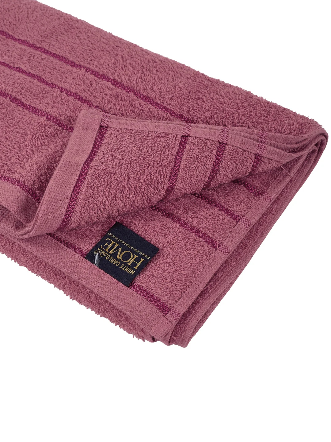 Essential Dusty Rose 100% Cotton Solid 340 GSM Bath Towel Soho Small 1 Pc Pvc Pack - Image 5