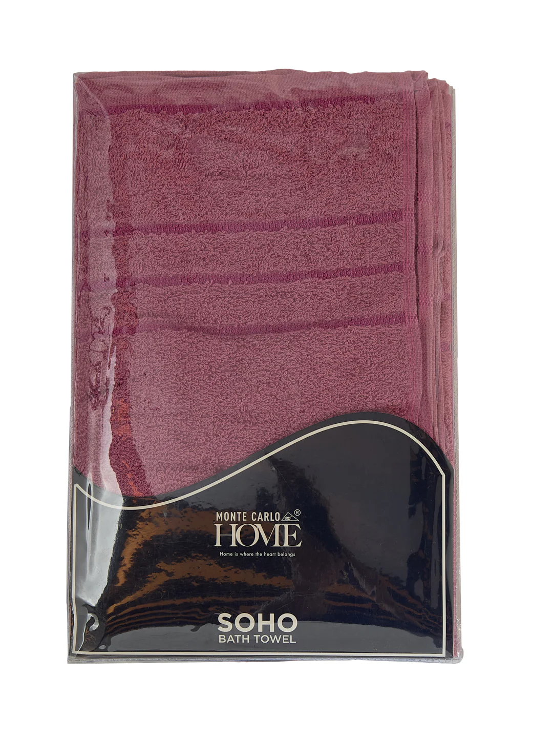 Essential Dusty Rose 100% Cotton Solid 340 GSM Bath Towel Soho Small 1 Pc Pvc Pack - Image 9