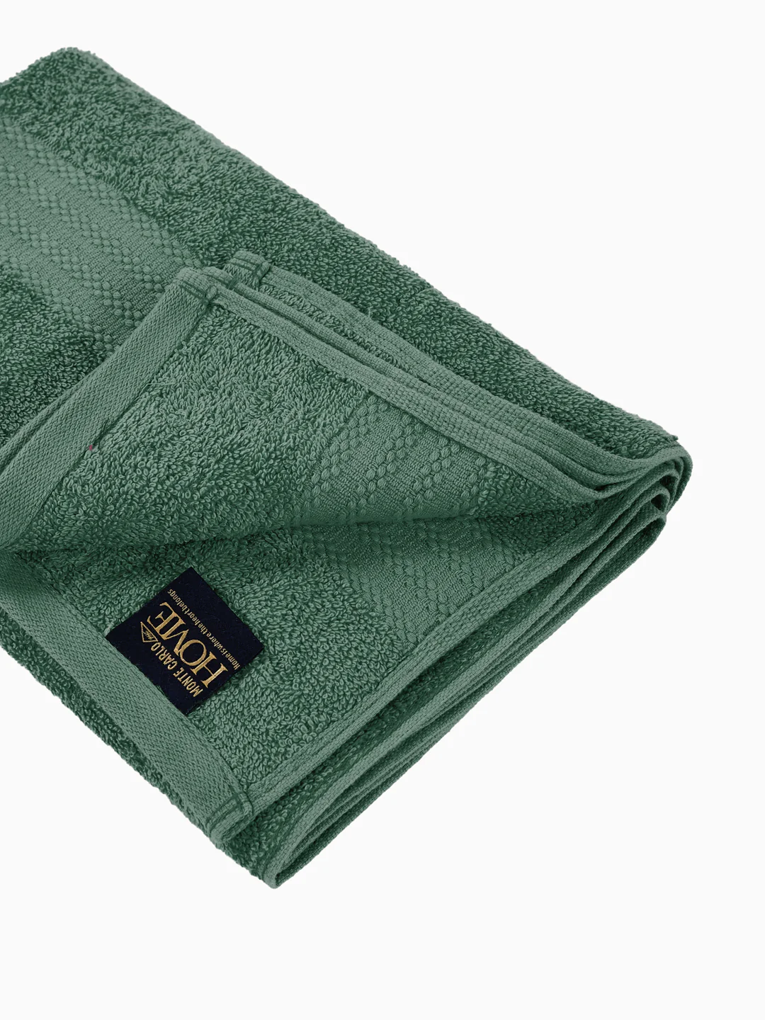 Essential Elm Green 100% Cotton Solid 380 GSM Bath Towel Jazz Small 1 Pc Pvc Pack - Image 5
