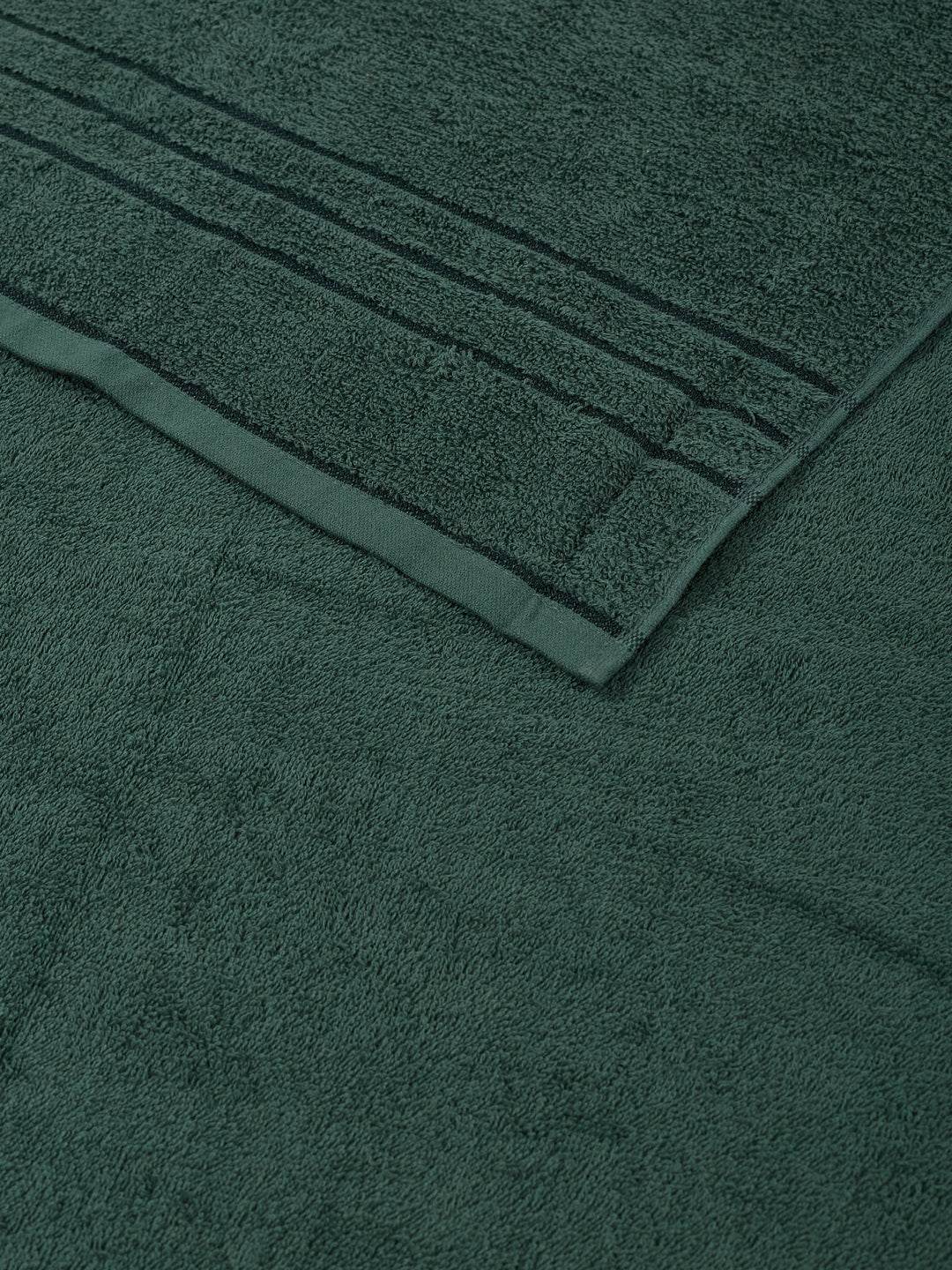 Essential Green 100% Cotton Solid 340 GSM Bath Towel Soho Small 1 Pc Pvc Pack - Image 6