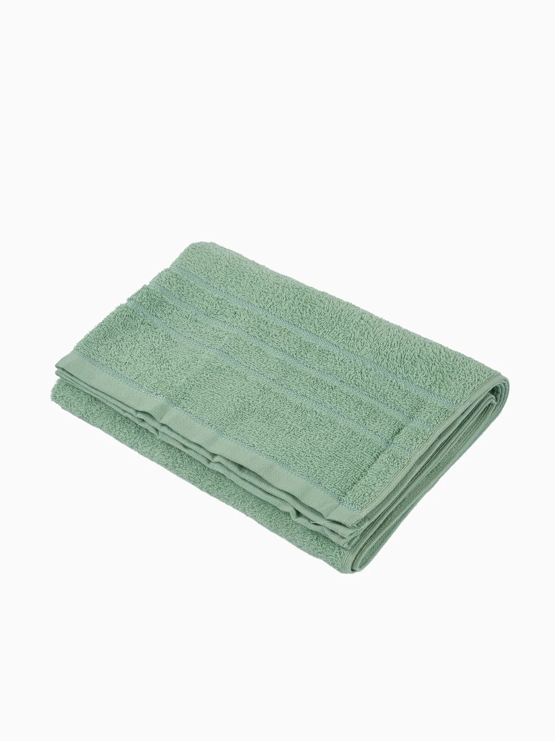 Essential Green 100% Cotton Solid 340 GSM Bath Towel Soho Small 1 Pc Pvc Pack - Image 4