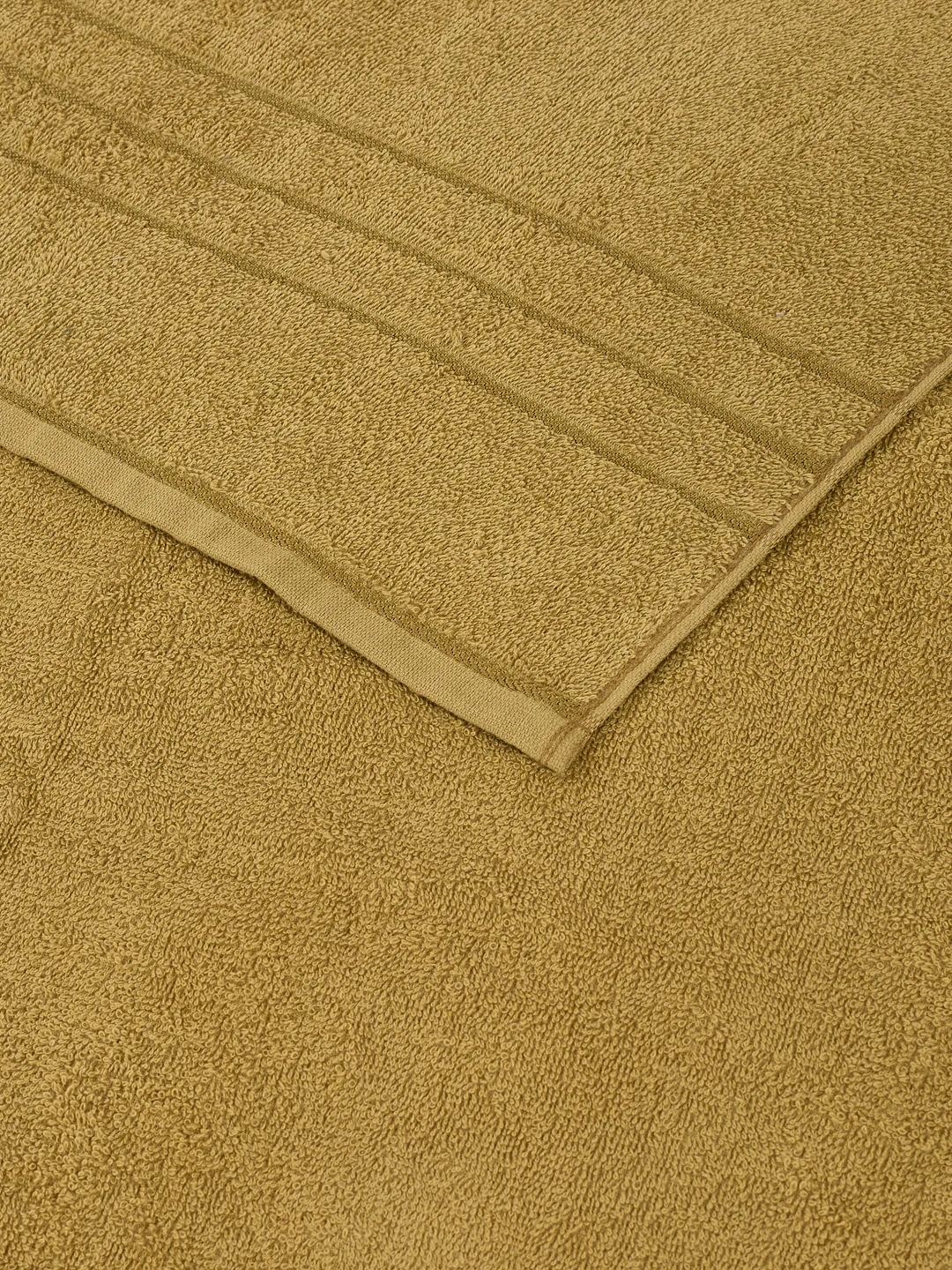 Essential Khaki 100% Cotton Solid 340 GSM Bath Towel Soho 1 Pc Pvc Pack - Image 6