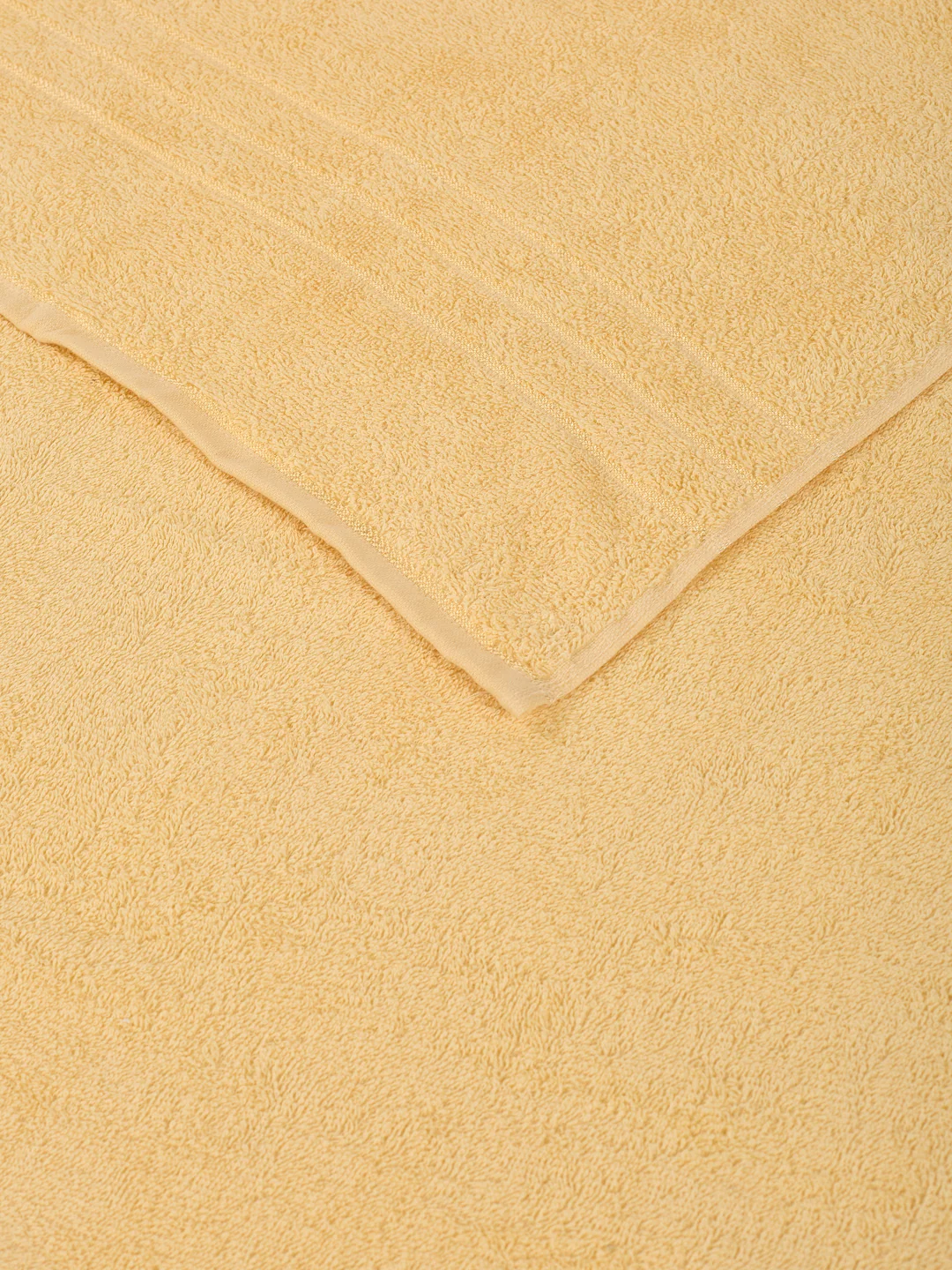 Essential Lemon Yellow 100% Cotton Solid 340 GSM Bath Towel Soho 1 Pc Pvc Pack - Image 6