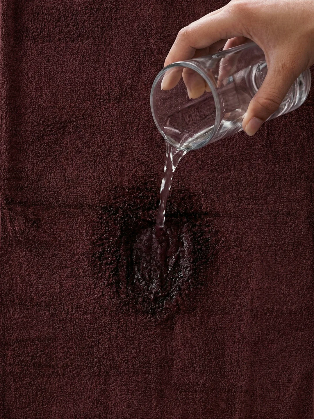 Essential Maroon 100% Cotton Solid 380 GSM Bath Towel Jazz Small 1 Pc Pvc Pack - Image 3
