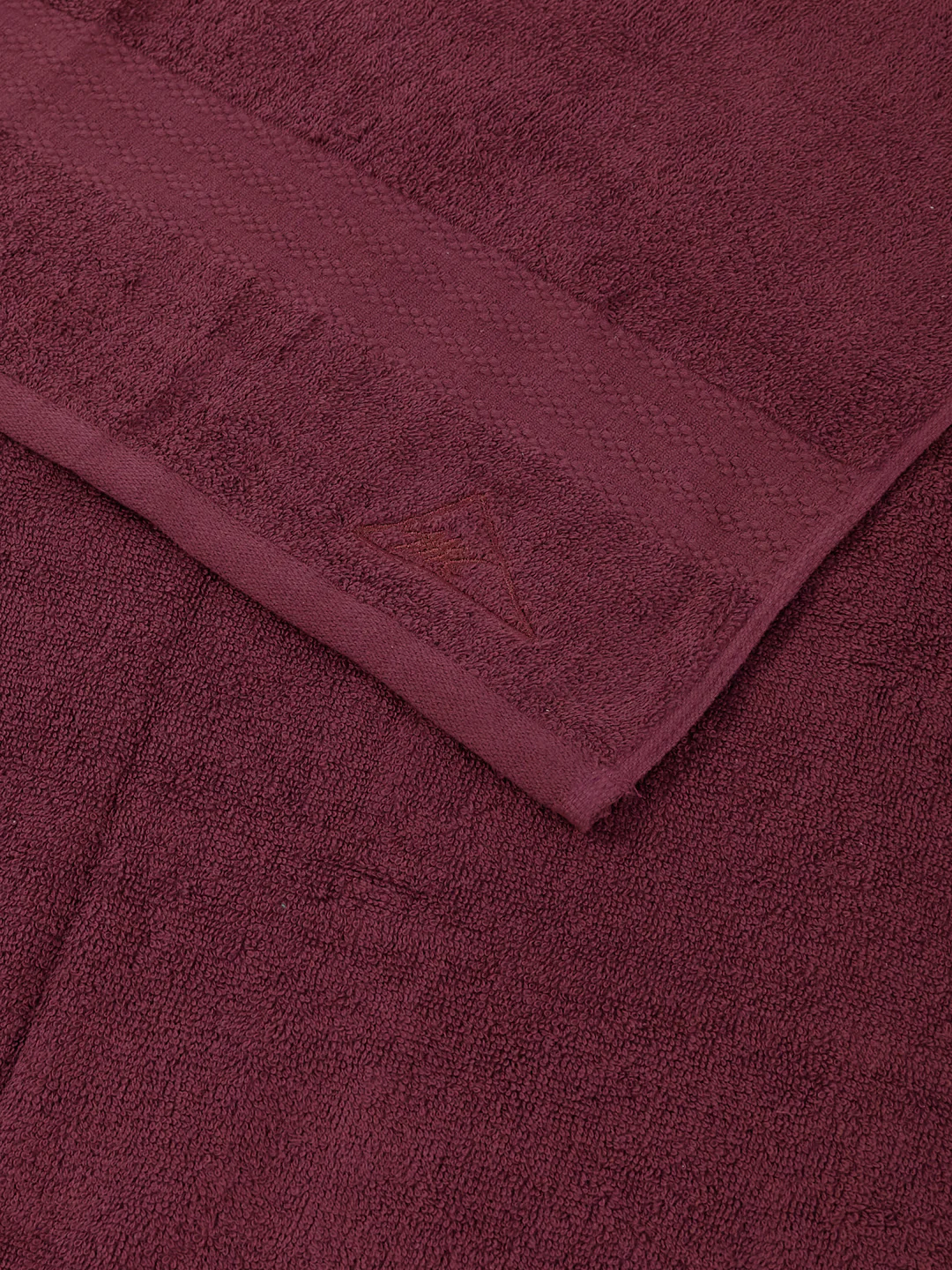 Essential Maroon 100% Cotton Solid 380 GSM Bath Towel Jazz Small 1 Pc Pvc Pack - Image 6