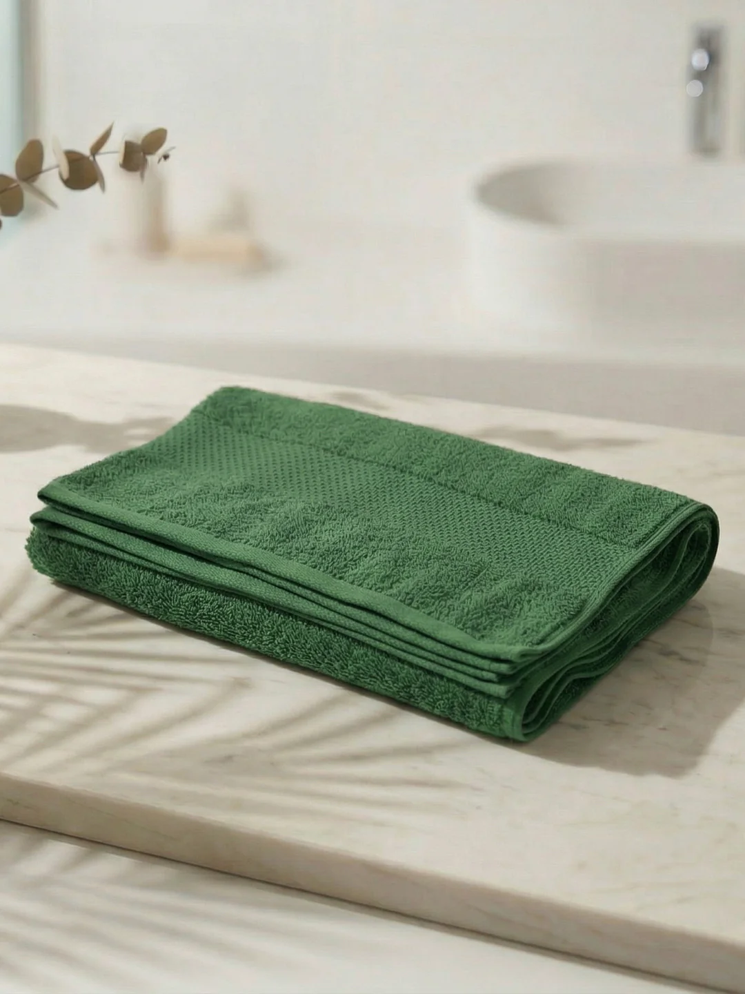 Essential Mint Green 100% Cotton Solid 380 GSM Bath Towel Super Charm 1 Pc Pvc Pack - Image 2