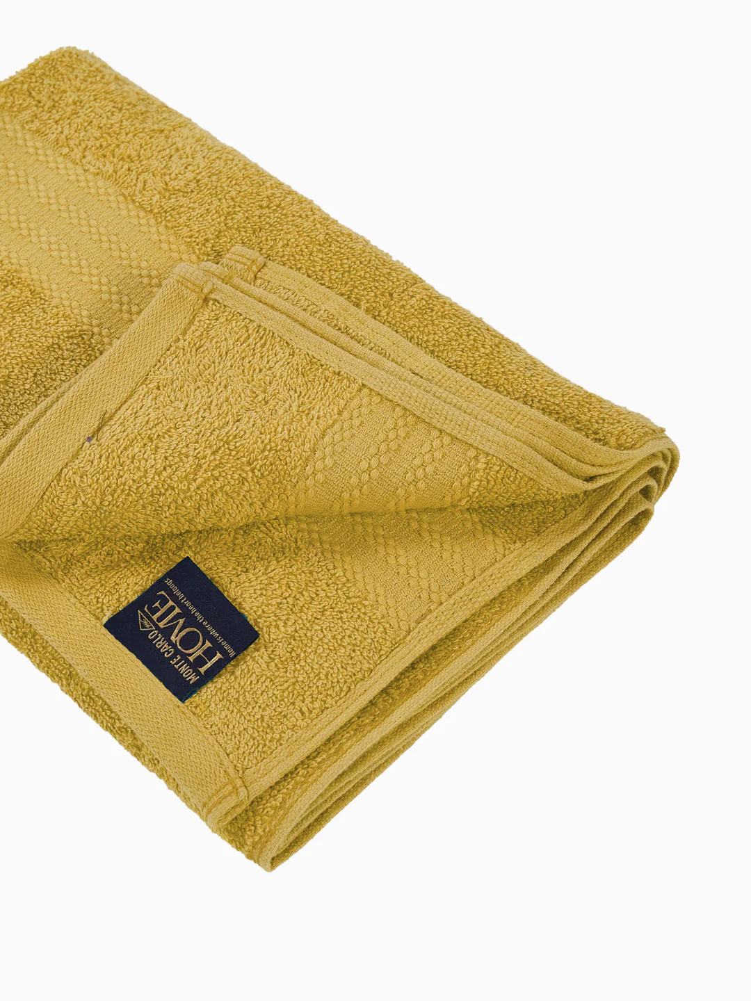Essential Mustard Yellow 100% Cotton Solid 380 GSM Bath Towel Jazz Small 1 Pc Pvc Pack - Image 5