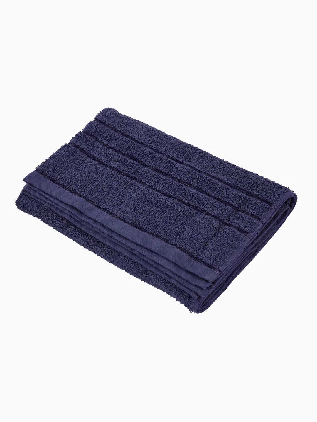 Essential Navy Blue 100% Cotton Solid 340 GSM Bath Towel Soho Small 1 Pc Pvc Pack - Image 4