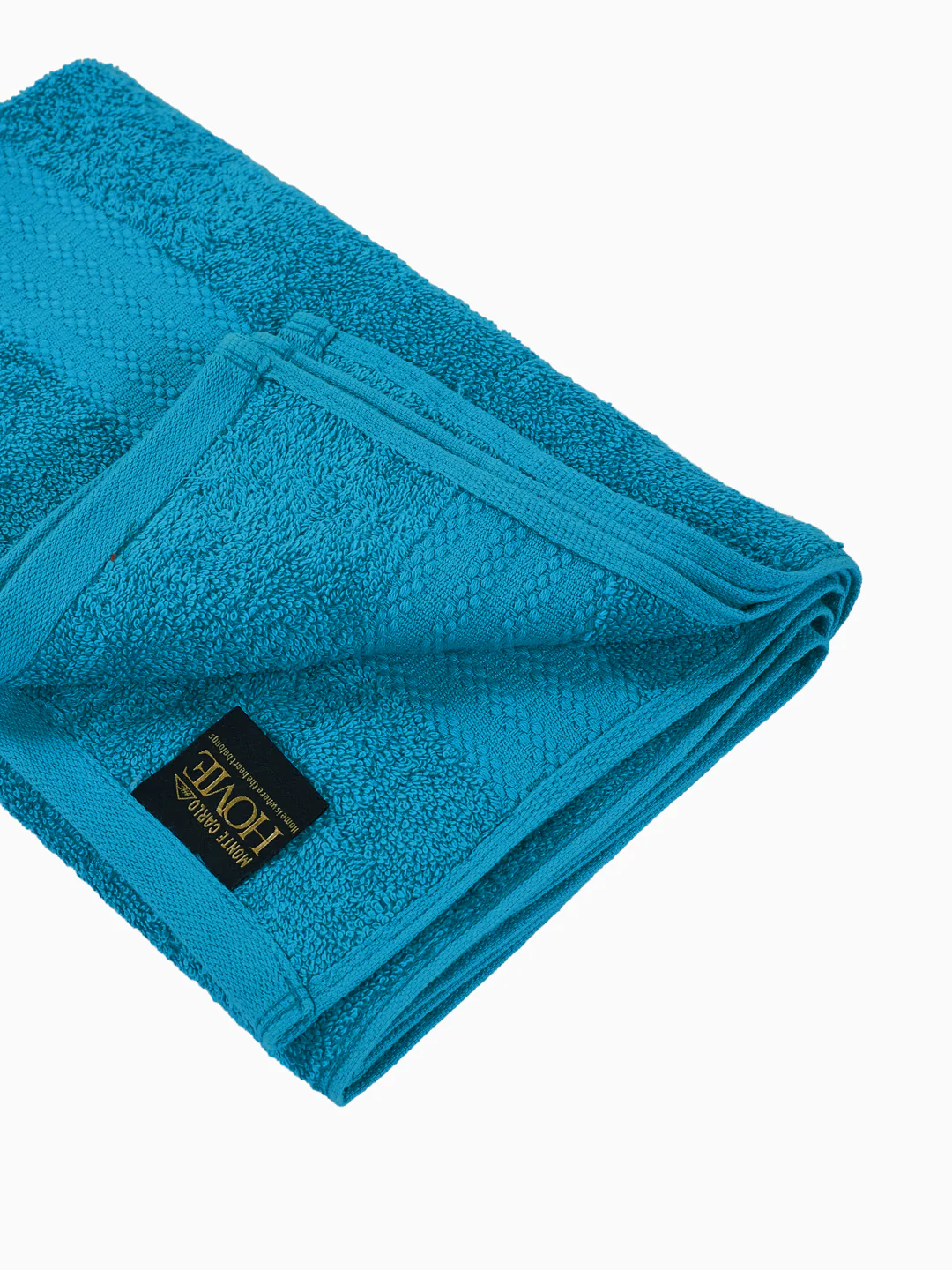 Essential Peacock Blue 100% Cotton Solid 380 GSM Bath Towel Jazz Small 1 Pc Pvc Pack - Image 5