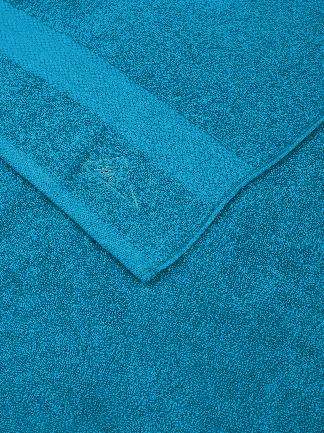 Essential Peacock Blue 100% Cotton Solid 380 GSM Bath Towel Jazz Small 1 Pc Pvc Pack - Image 6