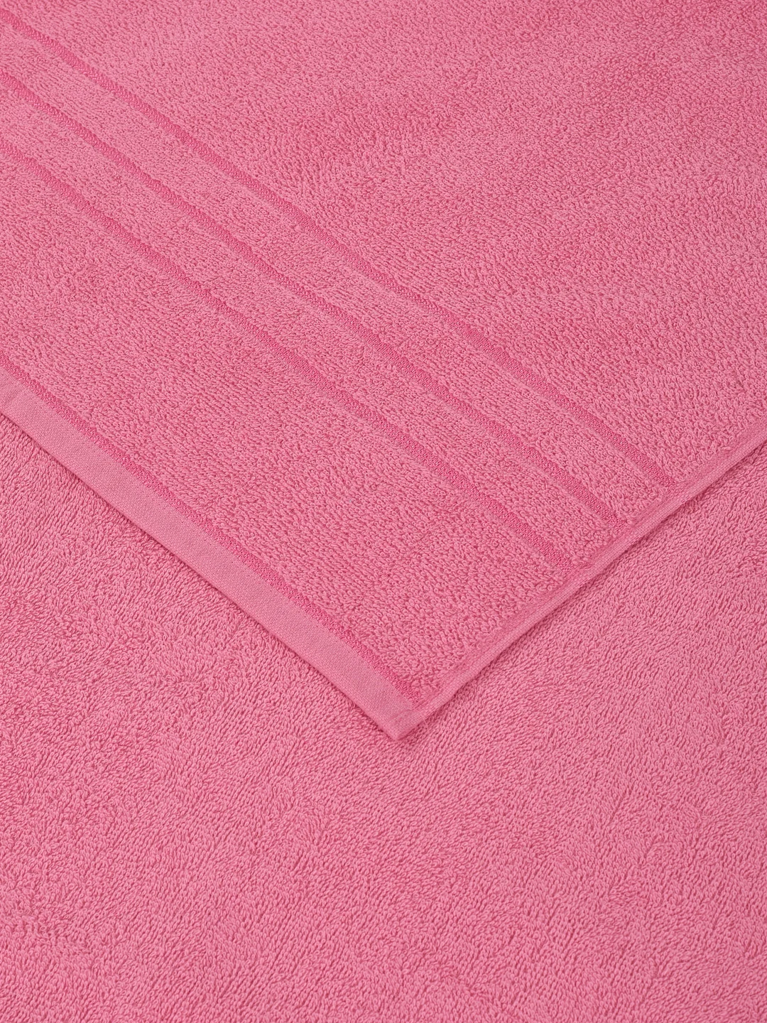 Essential Pink 100% Cotton Solid 340 GSM Bath Towel Soho 1 Pc Pvc Pack - Image 6