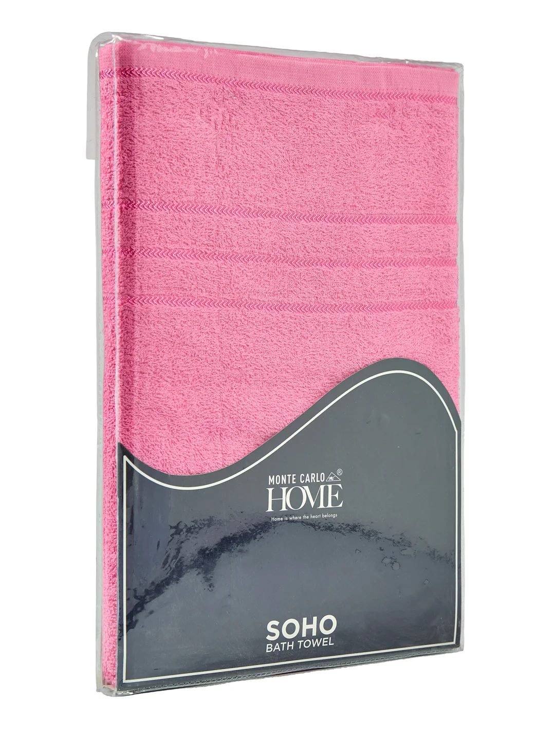 Essential Pink 100% Cotton Solid 340 GSM Bath Towel Soho 1 Pc Pvc Pack - Image 9