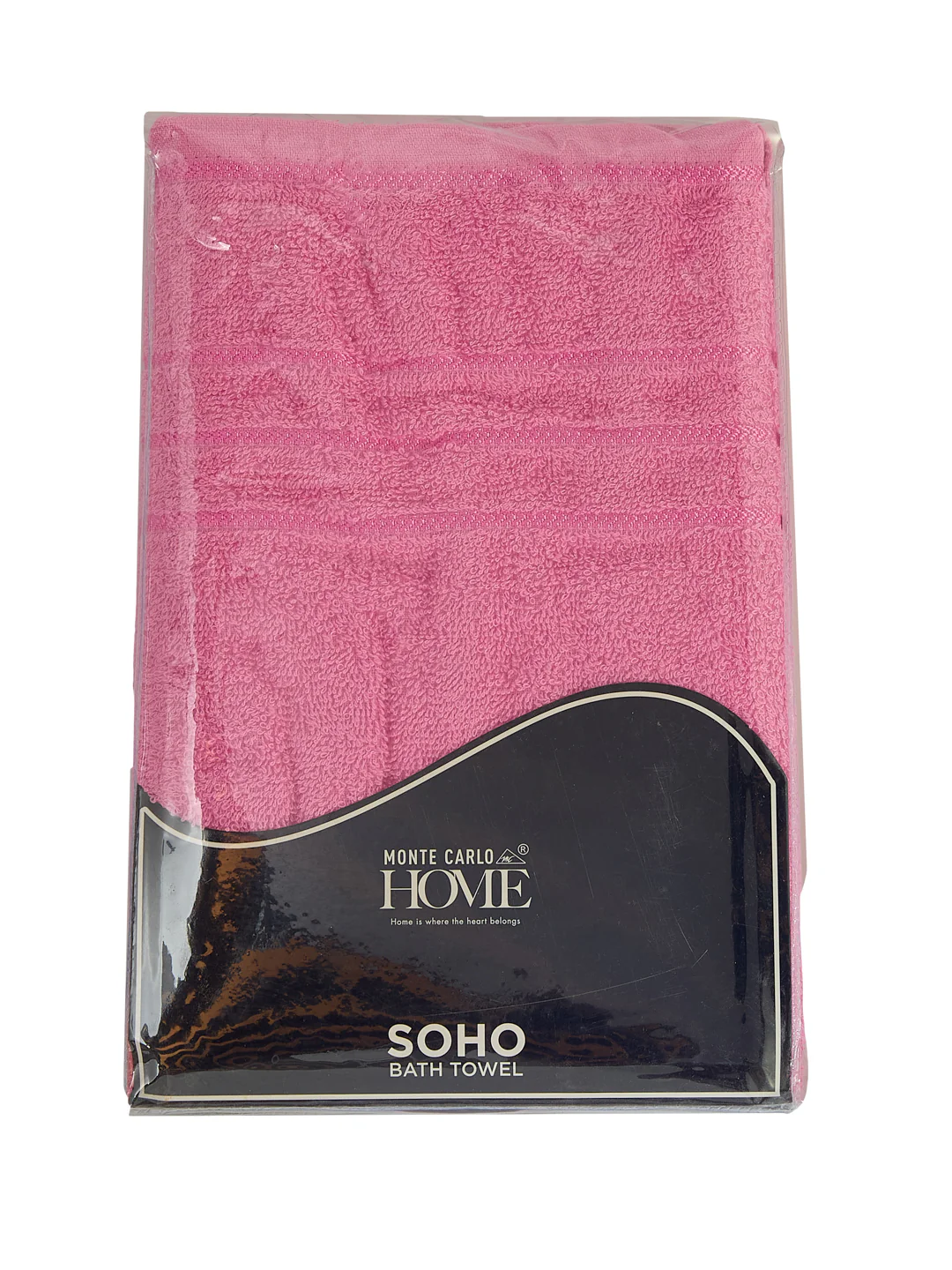 Essential Pink 100% Cotton Solid 340 GSM Bath Towel Soho Small 1 Pc Pvc Pack - Image 9