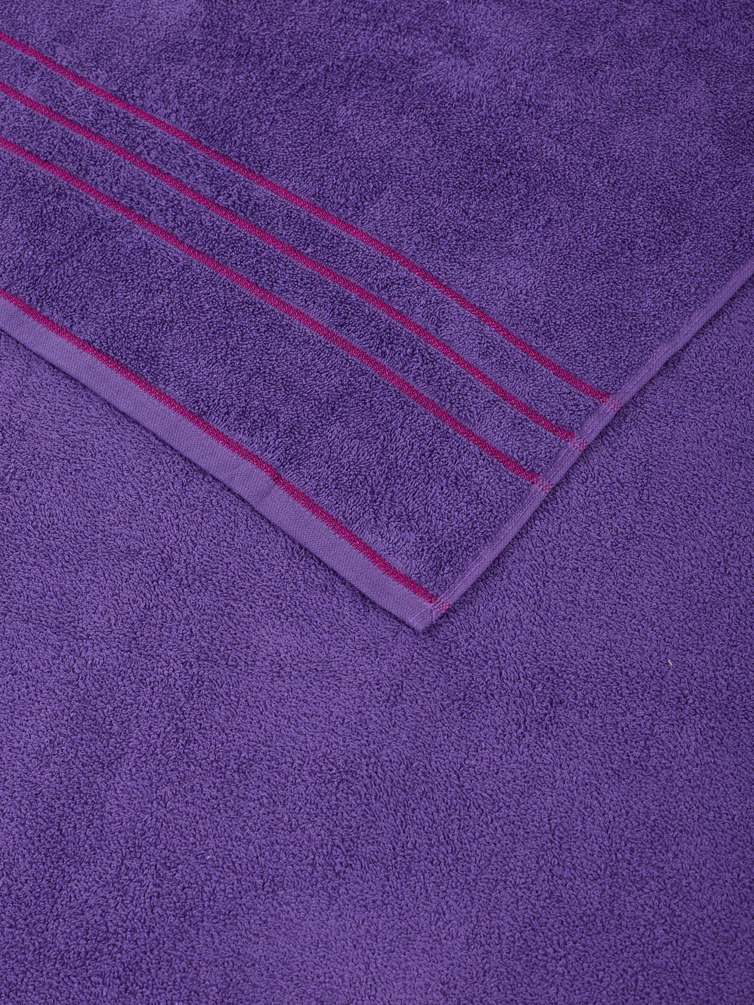 Essential Purple 100% Cotton Solid 340 GSM Bath Towel Soho 1 Pc Pvc Pack - Image 6