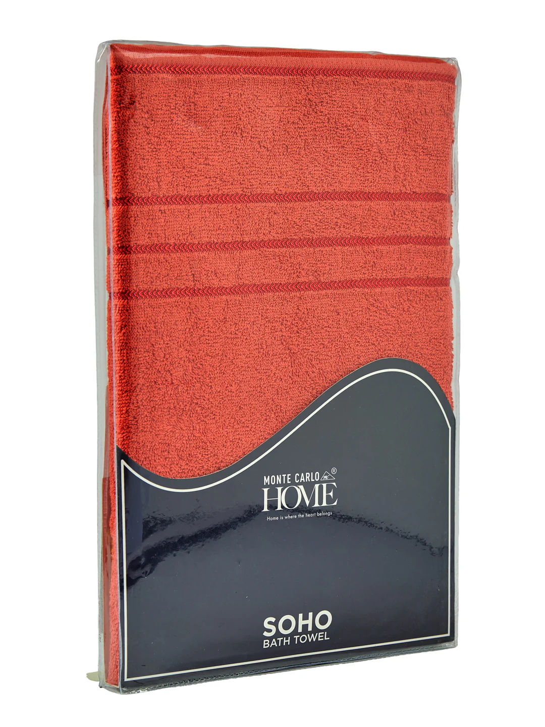 Essential Red 100% Cotton Solid 340 GSM Bath Towel Soho 1 Pc Pvc Pack - Image 9