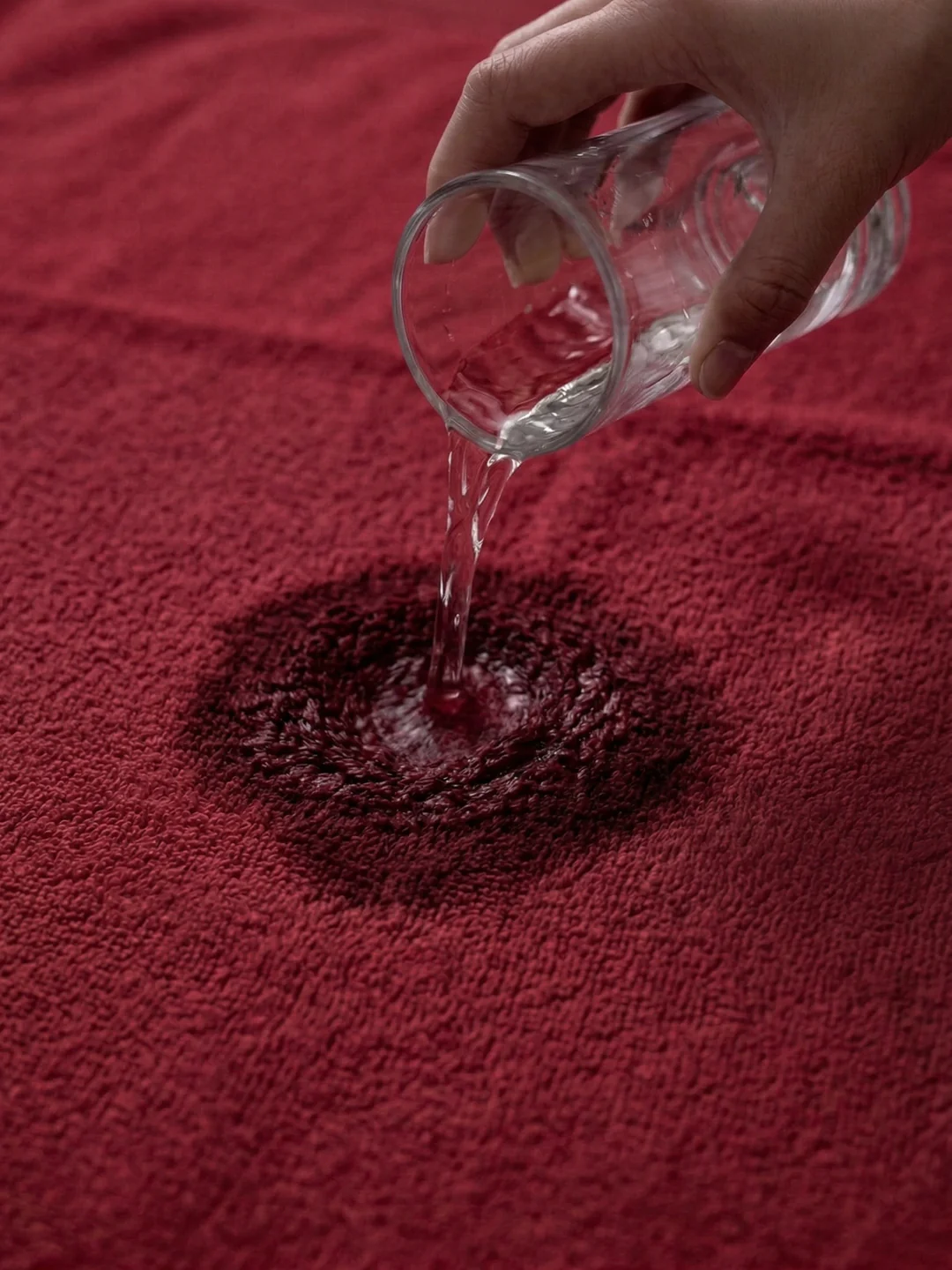 Essential Red 100% Cotton Solid 380 GSM Bath Towel Jazz Small 1 Pc Pvc Pack - Image 3