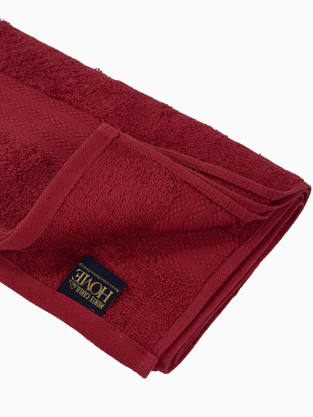 Essential Red 100% Cotton Solid 380 GSM Bath Towel Jazz Small 1 Pc Pvc Pack - Image 5