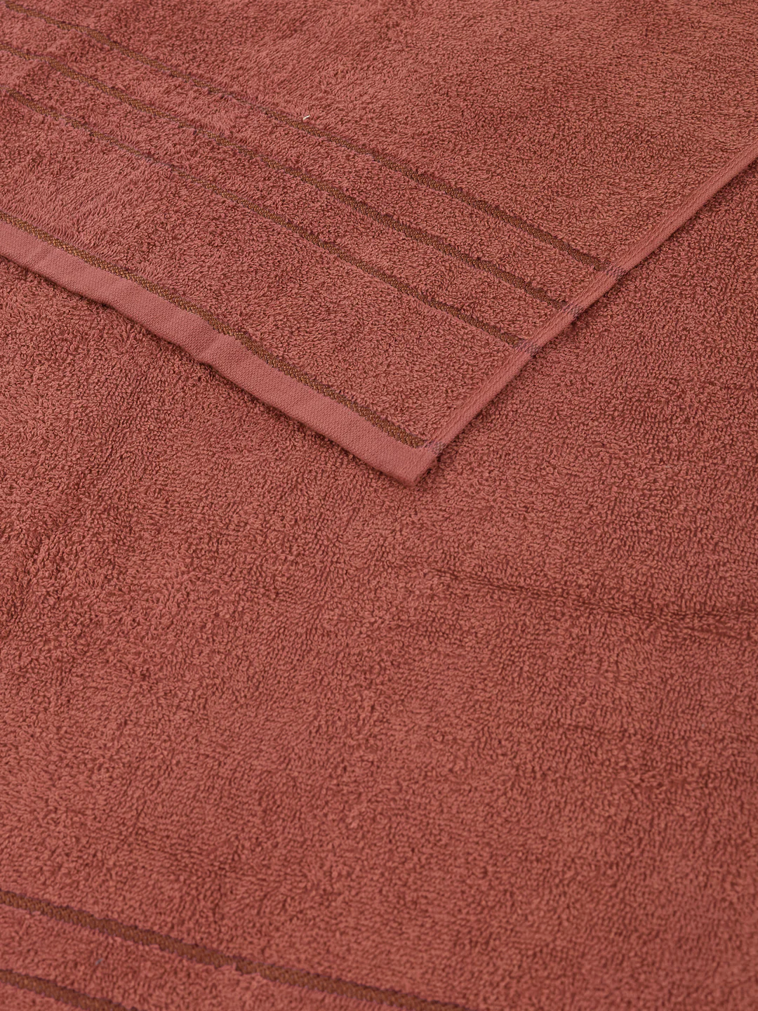 Essential Rust 100% Cotton Solid 340 GSM Bath Towel Soho Small 1 Pc Pvc Pack - Image 6