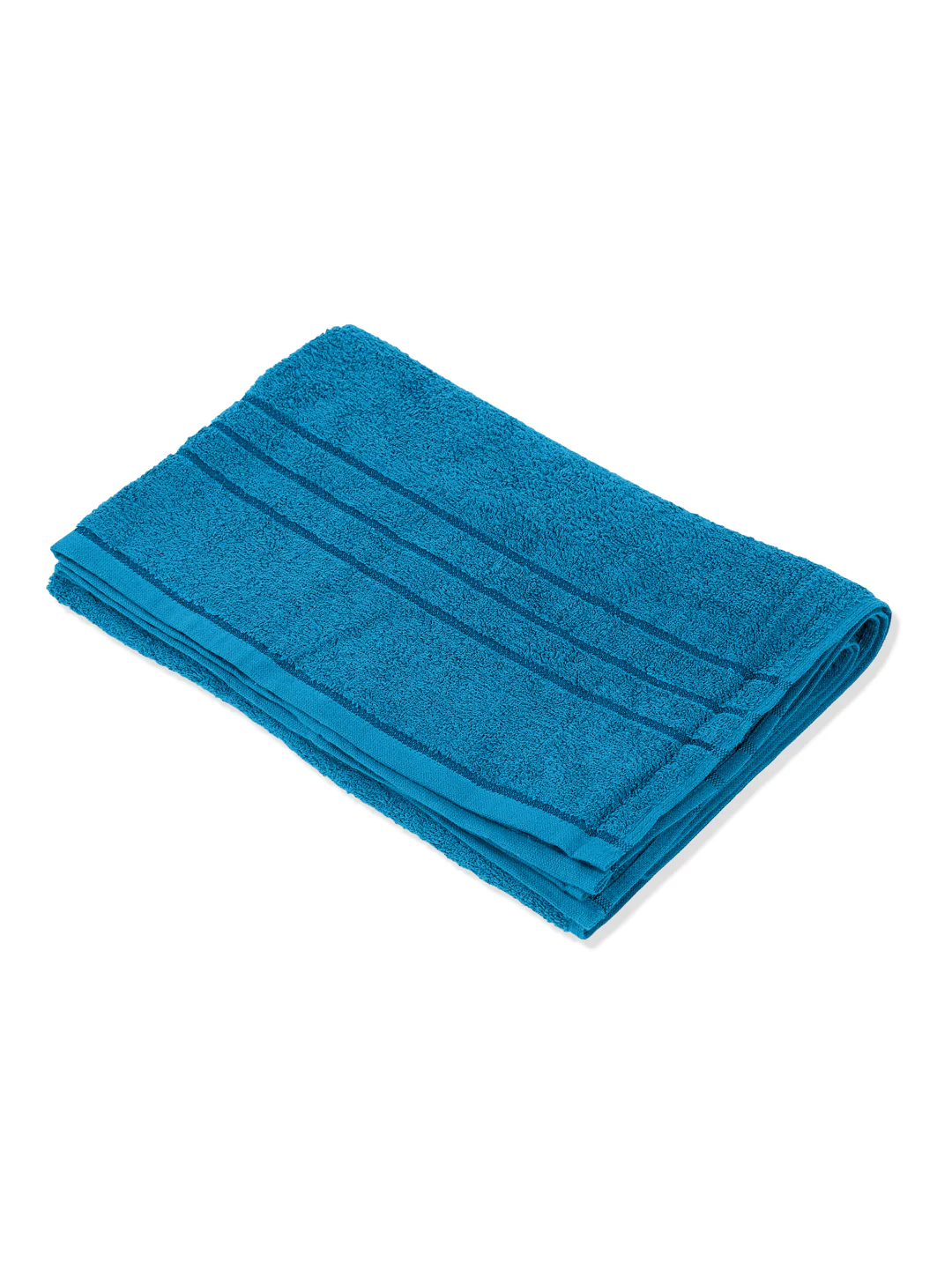 Essential Turquoise Blue 100% Cotton Solid 340 GSM Bath Towel Soho 1 Pc Pvc Pack - Image 4