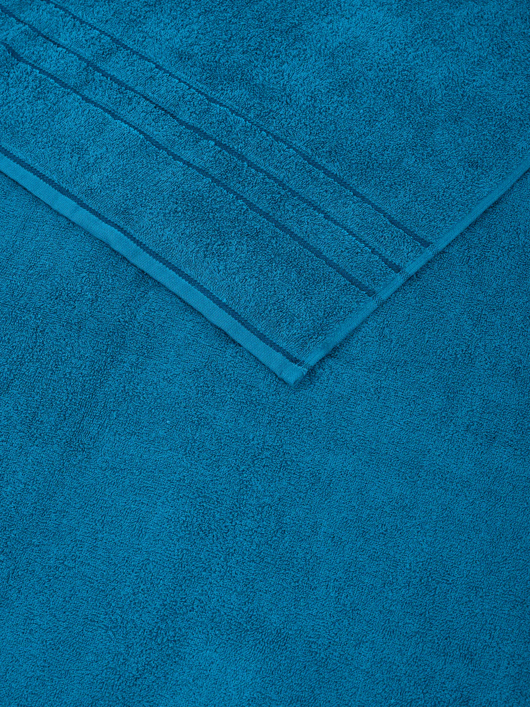 Essential Turquoise Blue 100% Cotton Solid 340 GSM Bath Towel Soho 1 Pc Pvc Pack - Image 6